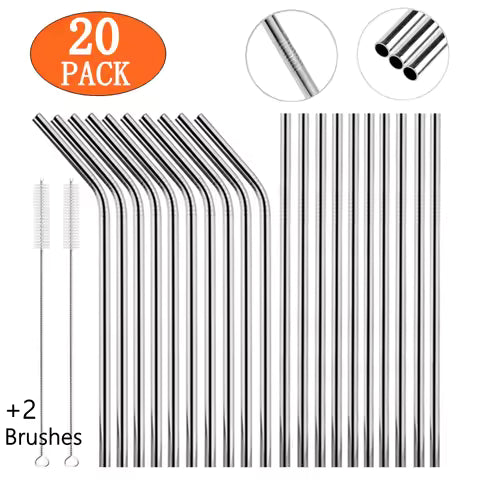 Stainless steel drinking straws