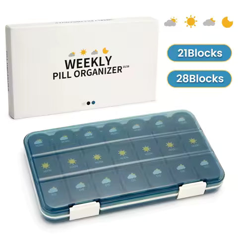 7-day weekly pill organizer