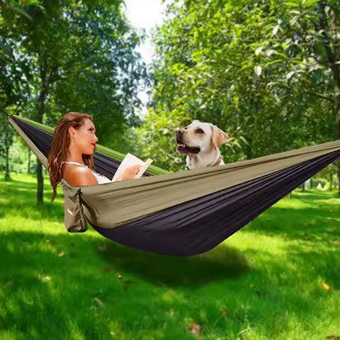 Compact Camping Hammock - Heavy-Duty with Tree Straps and Carry Bag