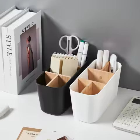 Bamboo drawer organizer set