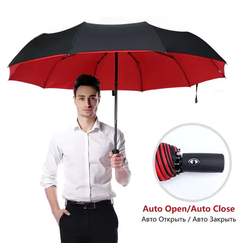 Compact windproof travel umbrella