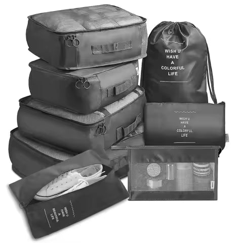 Packing Cubes Set - 7-Piece Compression Travel Organizers